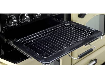 Rangemaster-CDL90DFFBLB- Classic Deluxe Dual Fuel Black Brass Range Cooker