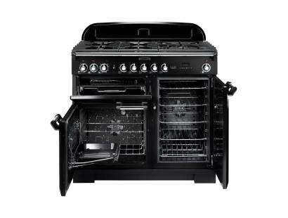 Rangemaster CDL90DFFBLC - 90cm Classic Deluxe Dual Fuel Black Chrome Range Cooker