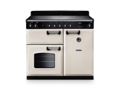 Rangmaster CL100EIPPCRCM1 100cm classic induction range cooker in cream with chrome trim