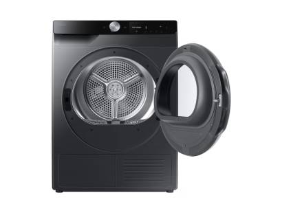 Samsung 9kg tumble dryer with Smart Control and drying rack, black finish