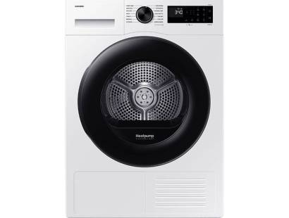Samsung DV90DG52A0AEEU heat pump tumble dryer white, 9kg capacity, Dalzells