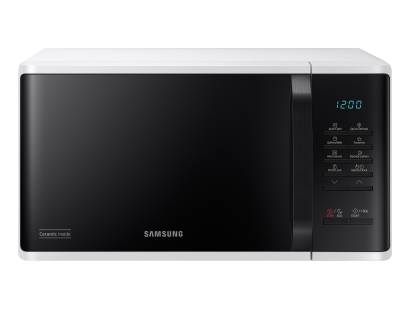 Samsung MS23K3513AW 23L Solo Microwave Oven – White – Front View