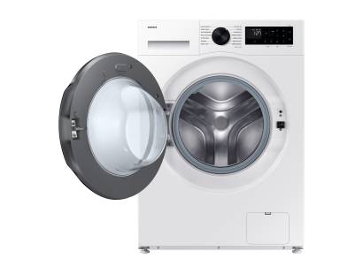 Samsung WD90DG5B15BEEU washer dryer open showing drum interior