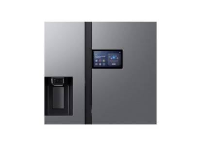 Samsung smart fridge freezer display screen and water dispenser