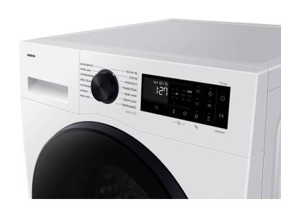 Samsung washer dryer with SmartThings app showing control panel