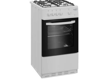 Side angle view of the Zenith ZE501W gas cooker