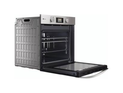 Side view of Indesit KFWS3844HIXUK with control panel and digital display