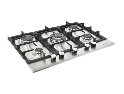 Side view of NordMende HGX703IX 70cm gas hob 