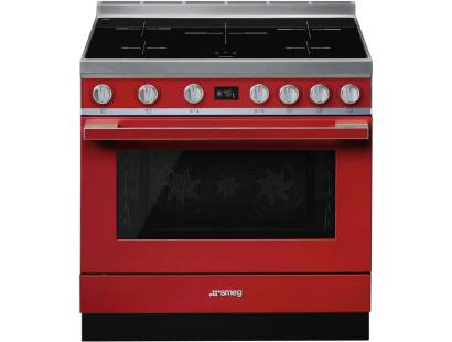 Smeg CPF9IPR - 90cm Portofino Aesthetic Cooker with Pyrolytic Multifunction Oven and Induction Hob