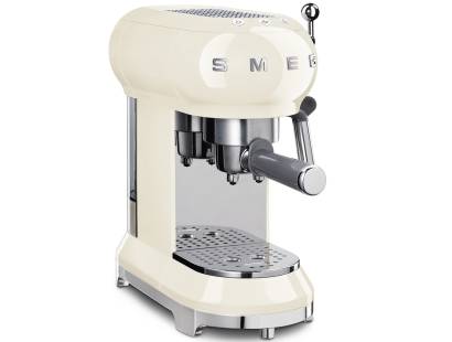 Smeg ECF01CRUK 50s Style Espresso Coffee Machine - Cream