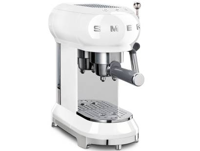 Smeg ECF01WHUK 50s Style Espresso Coffee Machine - White