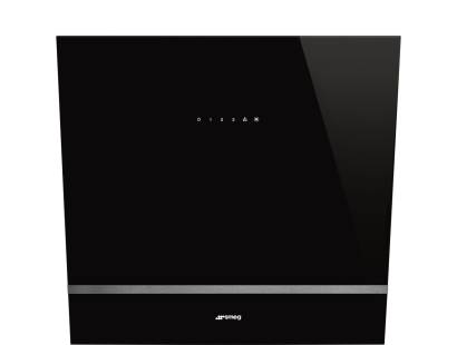 Smeg KV26N Black Glass Angled Chimney Hood