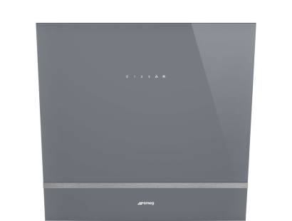 Smeg KV26S Silver Glass Angled Chimney Hood 