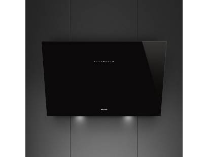 Smeg KV394N Black Glass Angled Chimney Hood