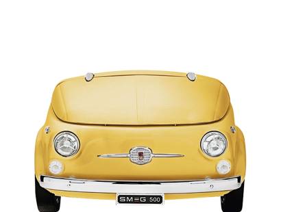 Smeg SMEG500G 50s Retro Style Fiat 500 Yellow Fridge