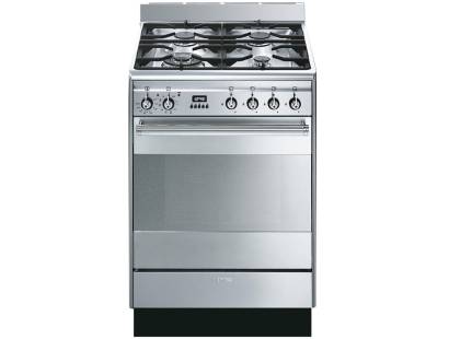 Smeg SUK61PX8 - 60cm Concert Dual Fuel Range Cooker Stainless Steel