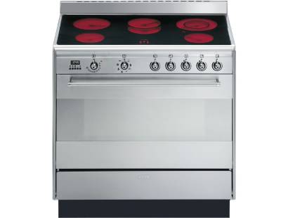 Smeg SUK91CMX9 - 90cm Concert Ceramic Range Cooker 