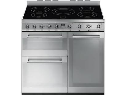 Smeg SY93I - 90cm Symphony Induction Range Cooker - Stainless Steel