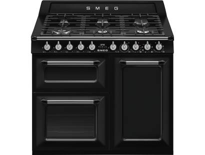 Smeg TR103BL - 100cm Victoria Aesthetic Dual Fuel Range Cooker - Black.