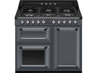 Smeg TR103GR - 100cm Victoria Dual Fuel Range Cooker - Slate Grey