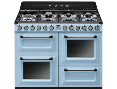 Smeg TR4110AZ - 110cm Victoria Aesthetic Dual Fuel Range Cooker - Pastel Blue