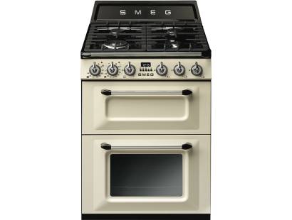 Smeg TR62P - 60cm Victoria Aesthetic Dual Fuel Range Cooker - Cream