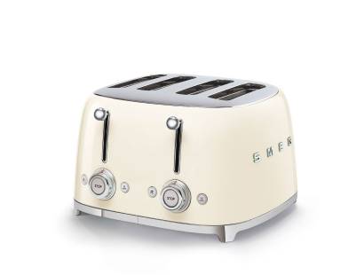 Smeg TSF03CRUK Four Slice 50s Style Toaster - Gloss Cream