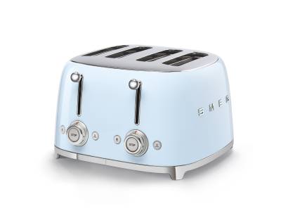 Smeg TSF03PBUK Four Slice 50s Style Toaster - Pastel Blue