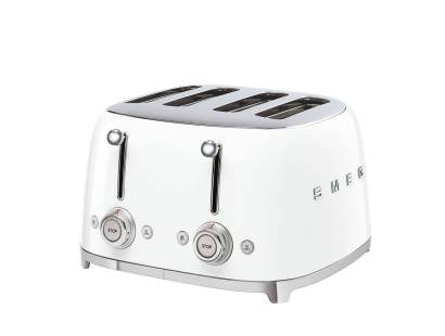 Smeg TSF03WHUK Four Slice 50s Style Toaster - White