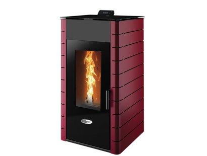 Solis K1700+ Central Heating Pellet Stove - Flat Claret