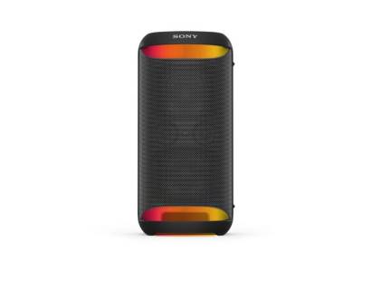 Sony SRSXV500B portable speaker front view with LED lighting