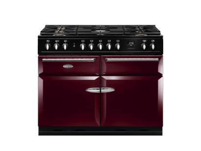 Stanley SDL110DFCBY Supreme Deluxe 110cm Dual Fuel Range Cooker in Cranberry