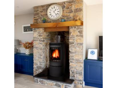 Stanley SOLIS Grande XT multifuel stove with log store, Dalzells