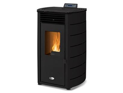 Stanley Solis K100SPBLK Black Pellet Stove - Curved Sides