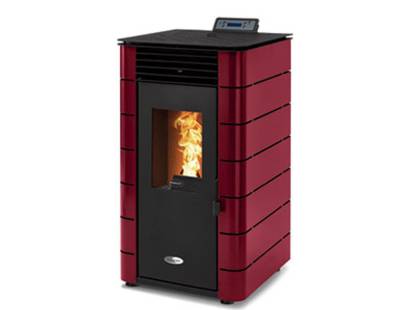 Stanley Solis K100SPCTFLT Edge Claret Pellet Stove - Flat Sides