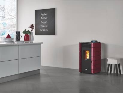 Stanley Solis K100SPCTFLT Edge Pellet Stove - Flat Claret Sides