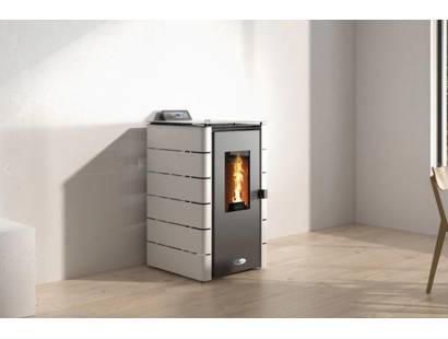 Stanley Solis K100SPGYFLT Edge Pellet Stove - Flat Grey Sides