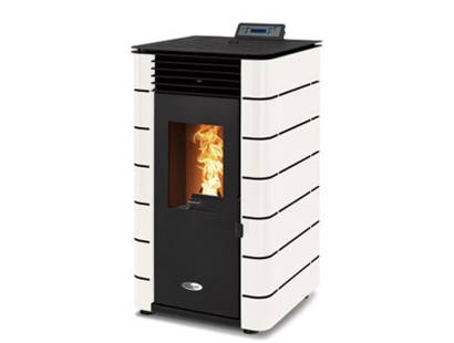 Stanley Solis K100SPWHFLT Edge White Pellet Stove - Flat Sides