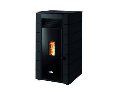 Stanley Solis K1200+ Central Heating Pellet Stove - Black Veneer Side Panels