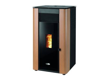 Stanley Solis K1700+ Central Heating Pellet Stove - Flat Oak Side Panels