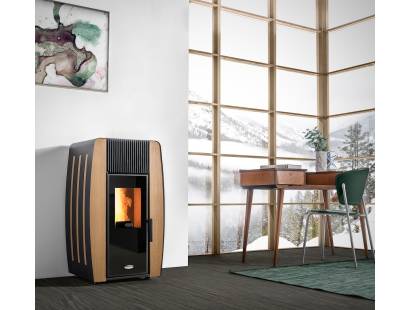  Stanley Solis K300SPOAK Pellet Stove - Oak Veneer Sides