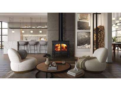 Stockton 11 woodburning Ecodesign stove with Double Doors EB085 2