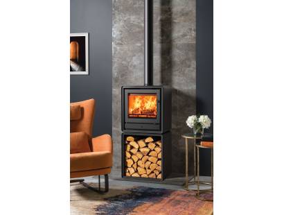 Stovax Riva2 50 Freestanding wood burning stove with landscape viewing window