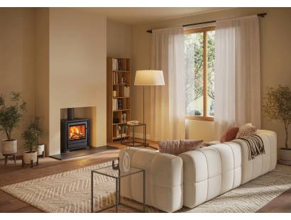 Stovax Riva2 50 multi-fuel fire with stylish modern steel body and Airwash system