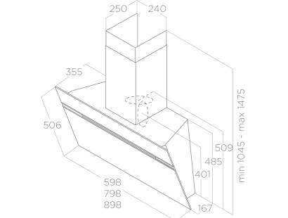 Stripe Cooker Hood Dimensions