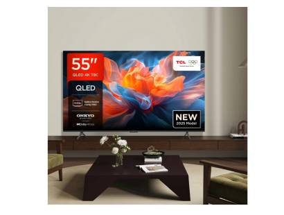 TCL 55T8C-UK 55 inch 4K QLED Google TV front view