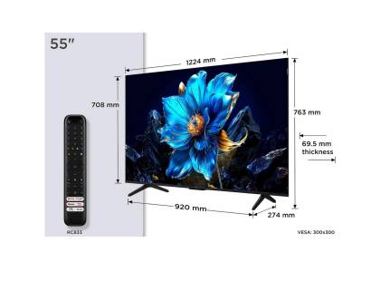TCL 55V6C-UK 55 inch tv dimensions