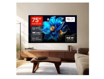 TCL 75P7K-UK 75 inch 4K QLED TV front view