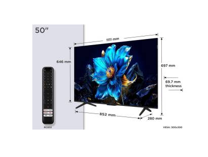 TCL Direct LED HDR Google TV dimensions