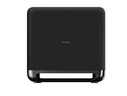 The Sony SASW5_CEK Wireless Subwoofer front view with premium black finish